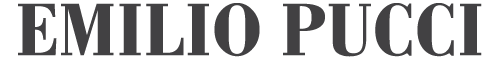 Emilio Pucci logo in uppercase serif typeface in black