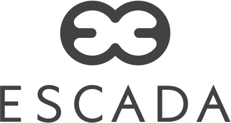 Escada logo in black featuring interlocked E's above the brand name