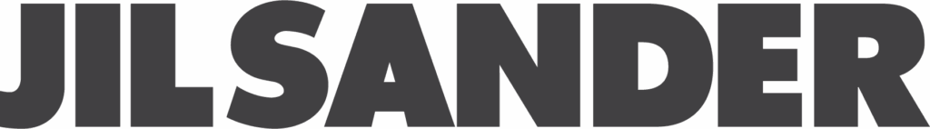 JIL SANDER logo in bold uppercase black typography