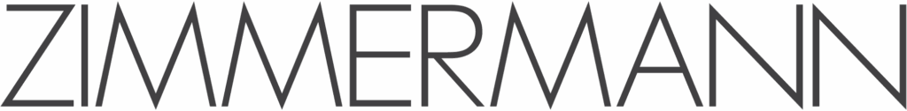 Zimmermann logo in geometric, modern sans-serif uppercase font.